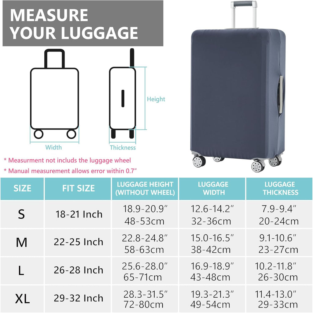 Travelkin Luggage Covers For Suitcase Tsa Approved,Suitcase Cover Protector Fit 18-32 Inch Luggage