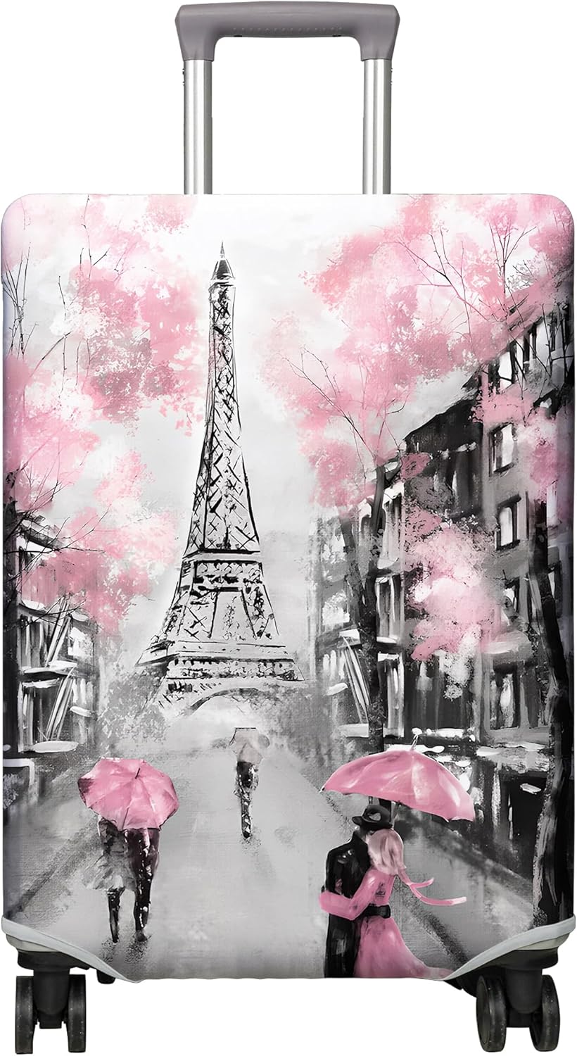 Travel Luggage Cover Suitcase Protector Fits 18-32 Inch Wheel Covers PatternedTravel Related Items Flower Luggage Protector Elastic XL