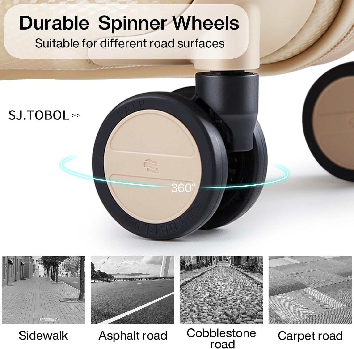 Hanke 20 Inch Carry On Luggage 22x14x9 Airline Approved Lightweight PC Hard Shell Suitcases with Wheels Travel Luggage Rolling Suitcase Travel Luggage Bag for Weekender（Cuba Sand）