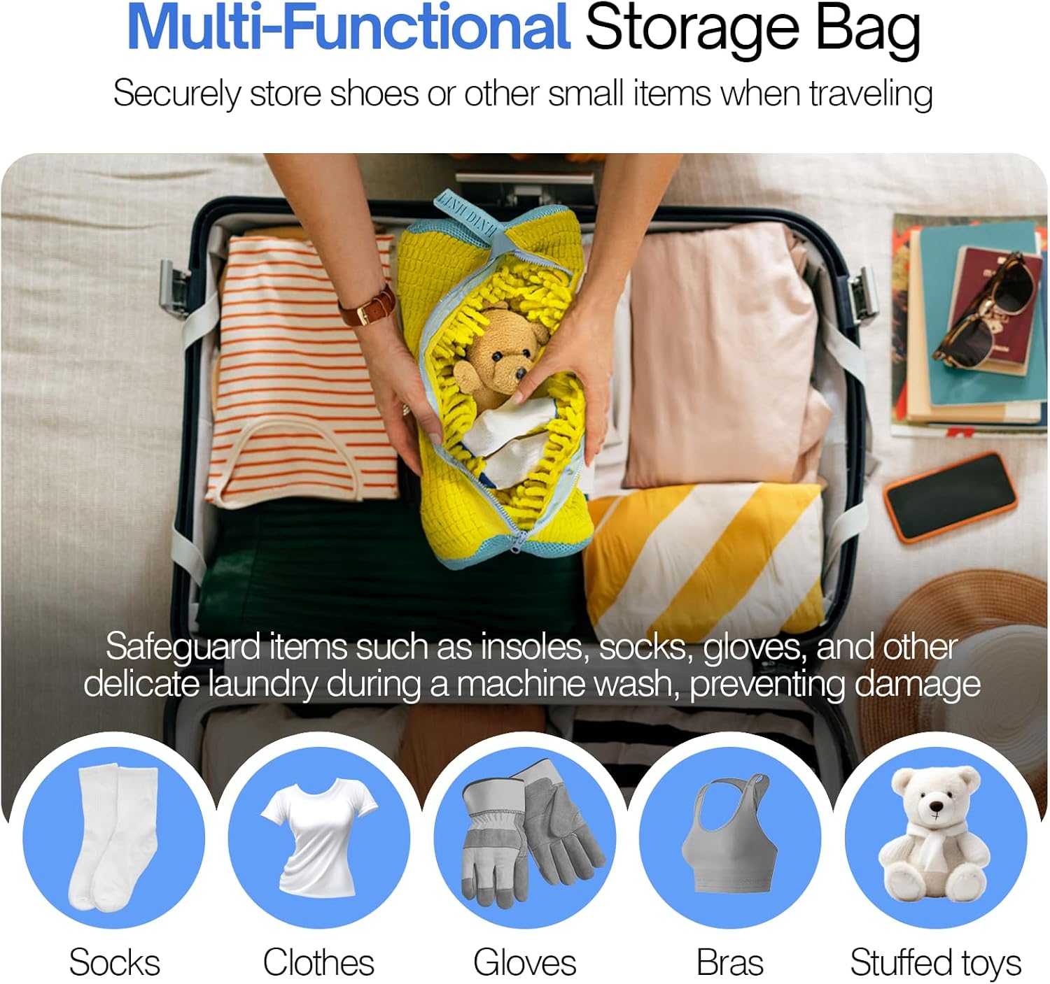 Shoe Washing Machine Bag Laundry Bags for Shoes Laundry Shoe Bag for Washer and Dryer Laundry Bag for Shoes Laundry Bags Mesh Wash Bags Sneaker Cleaner (2 Pcs Yellow)