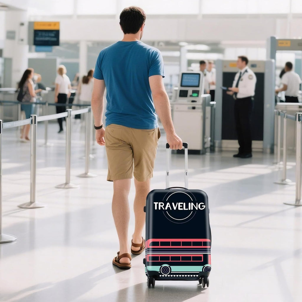 WUJIAONIAO Travel Luggage Cover Baggage Suitcase Protector Fit for 18-32 Inch Luggage (XL (for 29-32 inch luggage), TRAVELING)