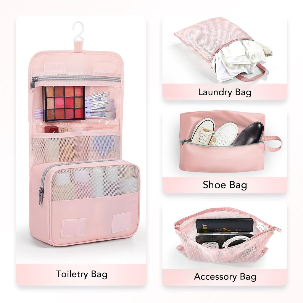 10 Set Compression Packing Cubes for Travel Essentials Women Mom,Compressible Expandable Packing Cubes for Suitcase,OlarHike Luggage Organizer Bags for Travel,Handy Helper for Organizing Clothes(Pink)