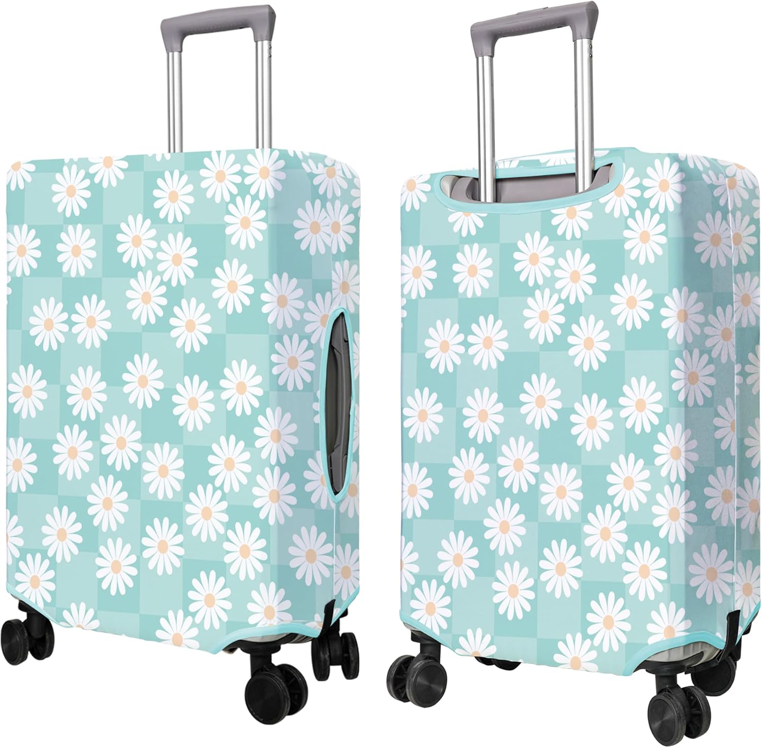 Travel Luggage Cover Suitcase Protector Fits 18-32 Inch Wheel Covers PatternedTravel Related Items Flower Luggage Protector Elastic M