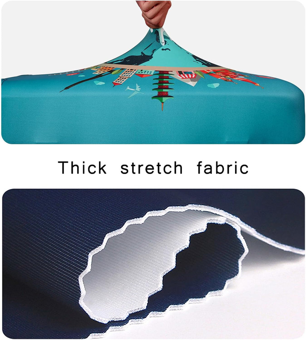 WUJIAONIAO Travel Luggage Cover Spandex Suitcase Protector Washable Baggage Covers (S (for 18-20 inch luggage), Go Travel)