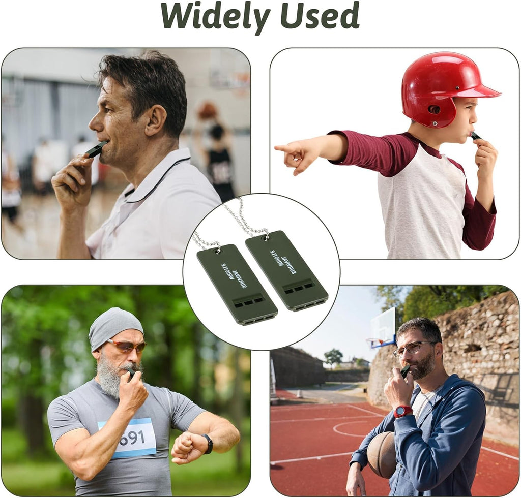 120 dB Emergency Whistles for Teachers, Flat Self Defense Safety Whistle Keychain for Women Outdoor Hiking Dog Signal