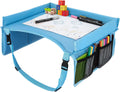Children Auto Lap Pad - Travel Tray Tablet Holder，Car Seat Lap Tray for Toddlers, Kids，Use on Airplanes, Road Trips, Lap Desk，Tablet Holder and Carry Bag (Blue)