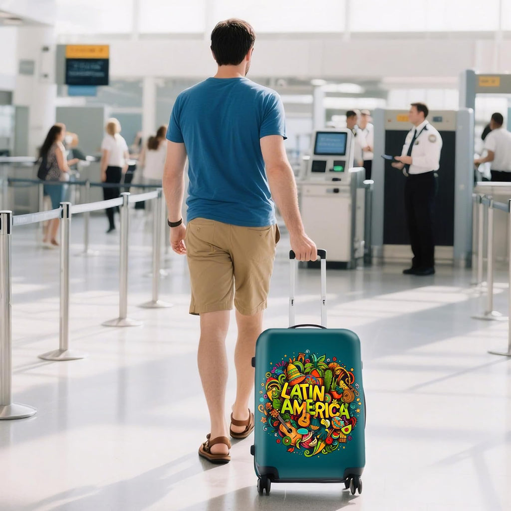 WUJIAONIAO Travel Luggage Cover Baggage Suitcase Cover Protector Skins 18-32 Inch (US-Area, XL (for 29-32 inch luggage))