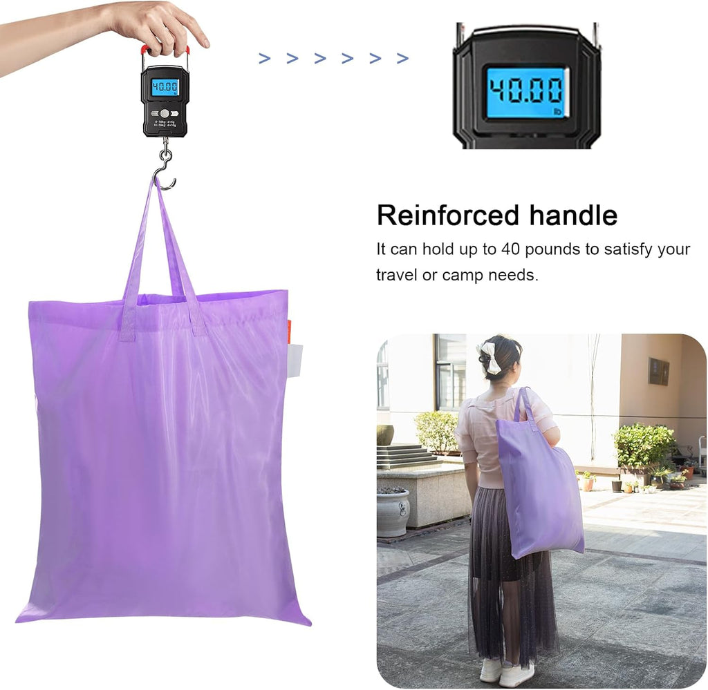 Polecasa Small Heavy Duty Laundry Bag with 130gsm Tear Resistant Fabric and Handles, Easy to Carry Durable Dirty Clothes Drawstring Bag, Perfect for College Dorm, Travel, 2 Pack 21”x24”,Purple