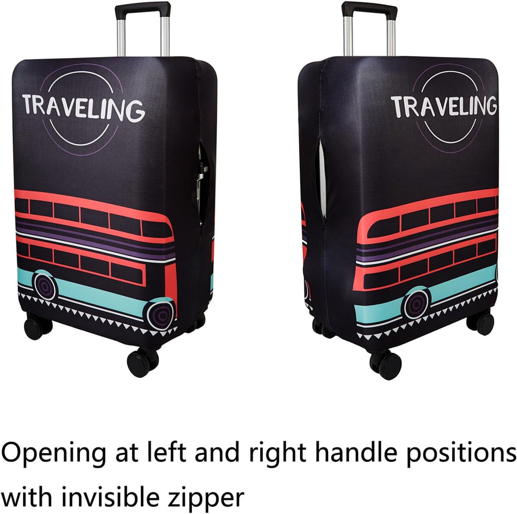 WUJIAONIAO Travel Luggage Cover Baggage Suitcase Protector Fit for 18-32 Inch Luggage (S (for 18-20 inch luggage), TRAVELING)