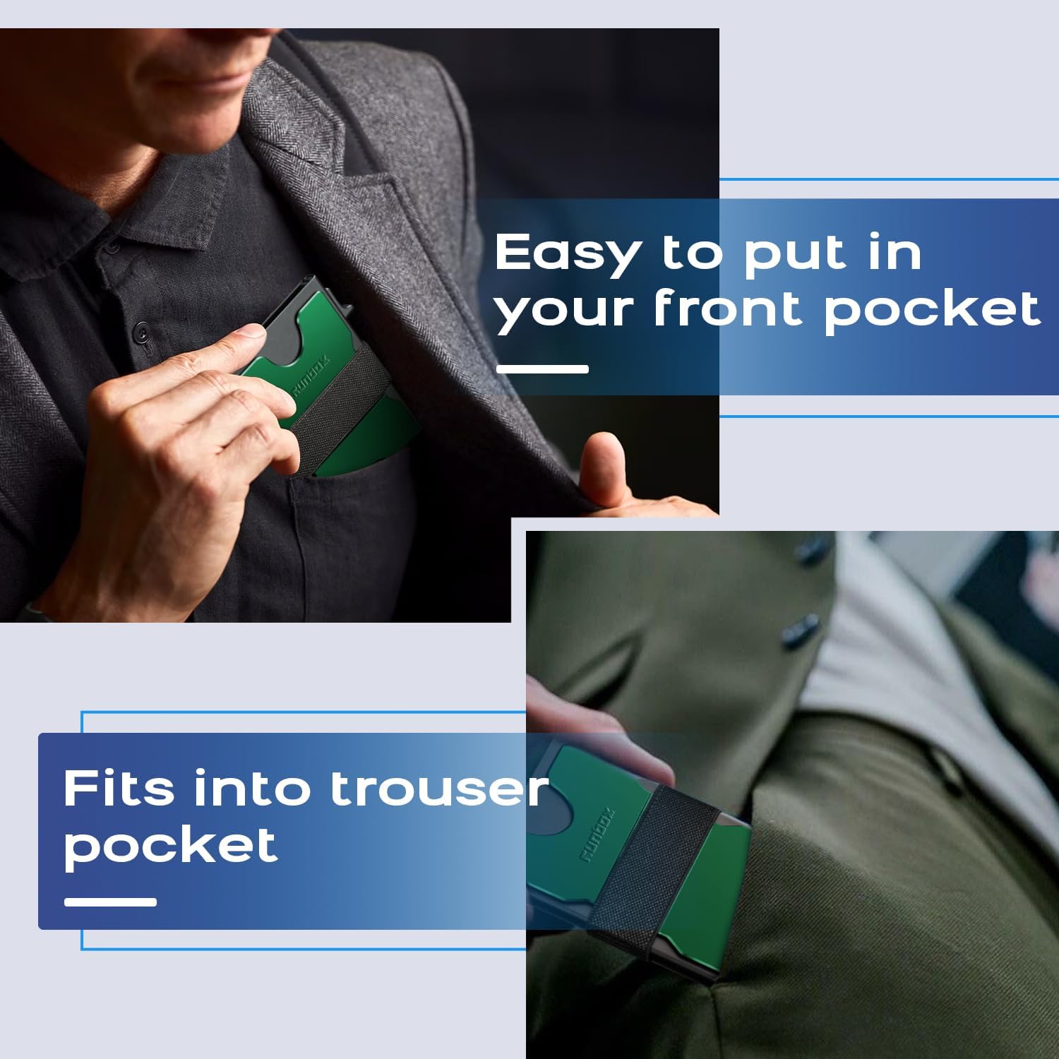 Mens Business Card Holder, Slim Card Wallet for Men and Women, Minimalist RFID Blocking Wallet with Pop-Up Function, Thin Design, Metal Cases Holds 6+6 Cards, Gifts for Men, Men's Accessories