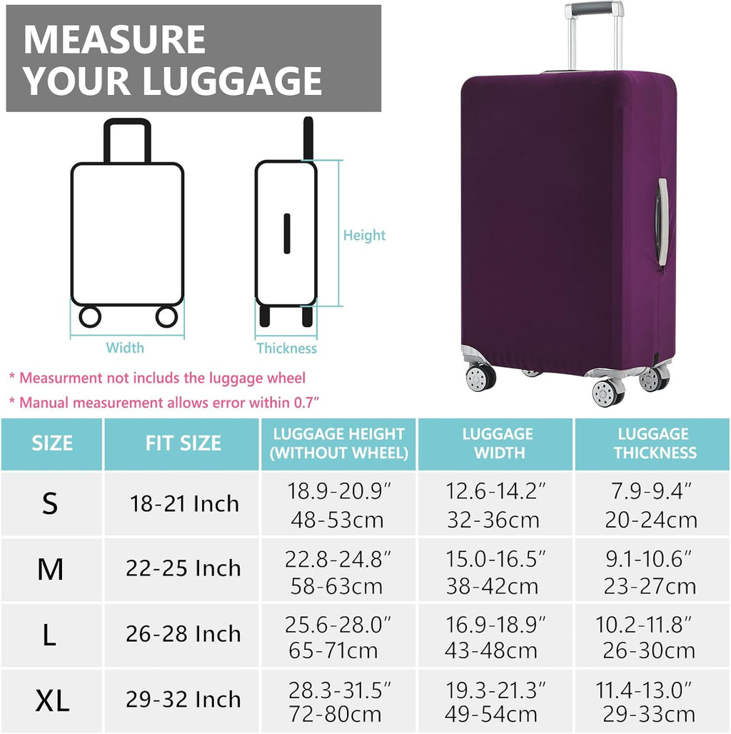 Travelkin Luggage Covers For Suitcase Tsa Approved,Suitcase Cover Protector Fit 18-32 Inch Luggage