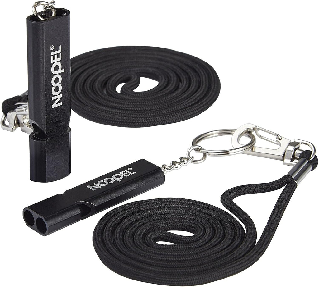 Noopel Emergency Whistles Lifeguard Safety Whistle with Lanyard and Keychain for Outdoor Camping Hiking Boating Backpacking Fishing Kayak Kids Rescue Signaling Loud Survival Whistle