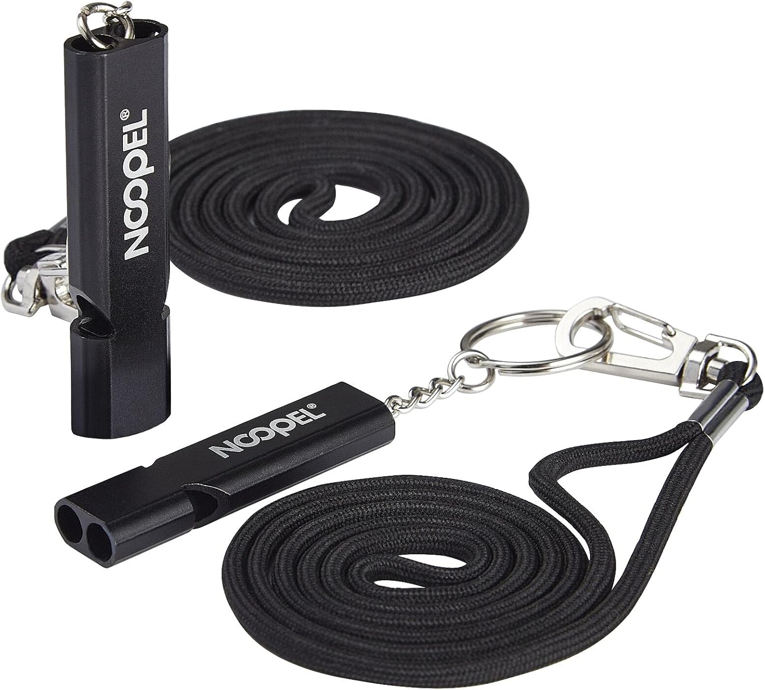 Noopel Emergency Whistles Lifeguard Safety Whistle with Lanyard and Keychain for Outdoor Camping Hiking Boating Backpacking Fishing Kayak Kids Rescue Signaling Loud Survival Whistle