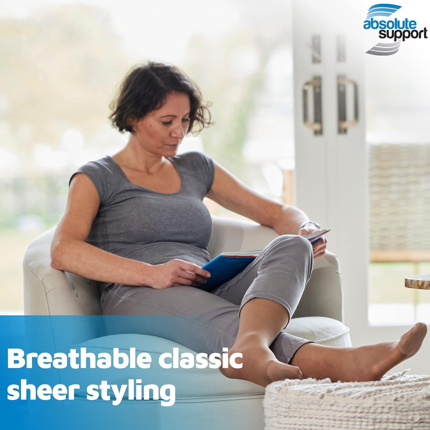 (3 Pairs - Closed Toe) Made in USA - Wide Calf Compression Stockings for Women 15-20mmHg - Womens Compression Knee High Support Socks for Circulation, Embolism, Edema - Nude, 3X-Large - A101NU6-3