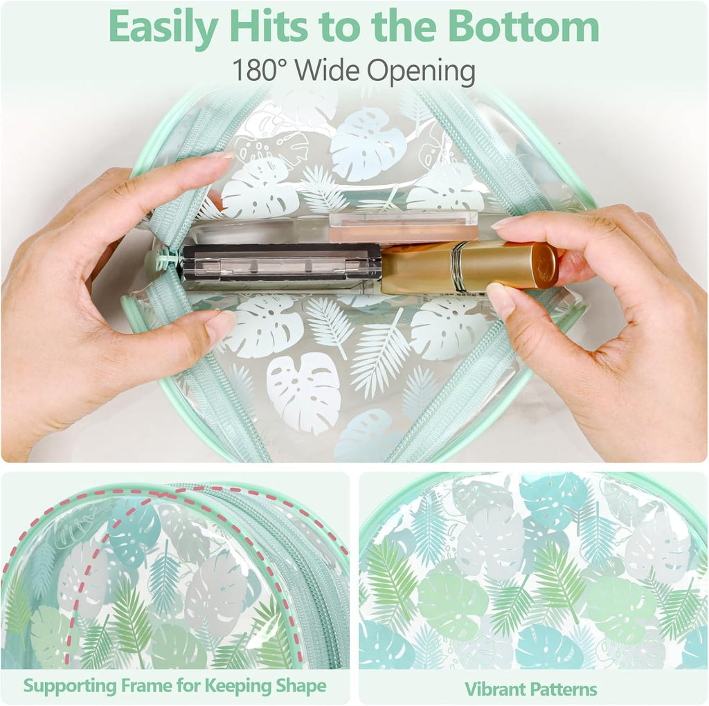 PACKISM TSA Approved Toiletry Bag - Upgrade Color-Edged Clear Makeup Bags, Clear Toiletry Bags For Traveling Fits Various Storage Needs