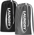 Sylfairy 2 Pack XL Laundry Bag with Strap,Heavy Duty Travel Laundry Bag,Rip-Stop Dirty Clothes Shoulder Bag with Drawstring,Easy Fit a Laundry Hamper or Basket Travel Essentials