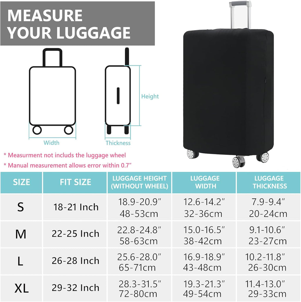 Travelkin Luggage Covers For Suitcase Tsa Approved,Suitcase Cover Protector Fit 18-32 Inch Luggage