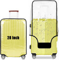 28 Inch Clear PVC Luggage Cover, 0.2mm Thick Lightweight Waterproof, Dustproof, Anti-Scratch Suitcase Cover, Luggage Covers for Suitcase TSA Approved, Fits 28"-29" Wheeled Luggage