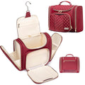 Travel Toiletry Bag for Women, Hanging Toiletry Bag, Bathroom Bag Portable Shower Caddy for College Dorm Travel Shower Bag for Women Water-Resistant Cosmetic Makeup Bag (Red)