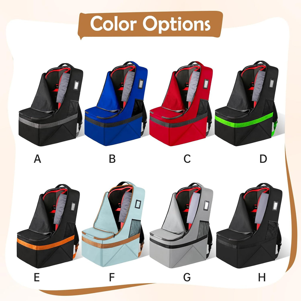 YOREPEK Padded Car Seat Backpack for Air Travel, Baby Travel Essentials for Flying, Car Seat Protector Bag for Baby Travel, Car Seat Bag for Airplane Travel (All Black)