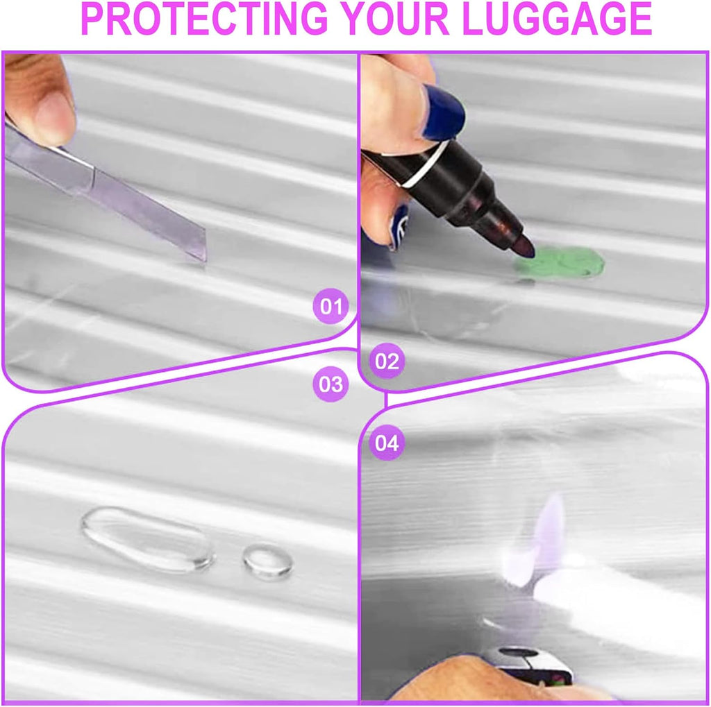 30 Inch Full Clear PVC Suitcase Cover Protectors for TSA Approved Travel Luggage Protector Covers Set Transparent Luggage Case Suitcase Suitable for 30"-31" Full Clear