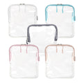 BORSALI TSA-Approved Quart-Sized Bag for Carry-On Travel - One (1) Quart Clear Toiletries, Cosmetic and 3-1-1 Liquids Toiletry Bag - 5 Pack Colors