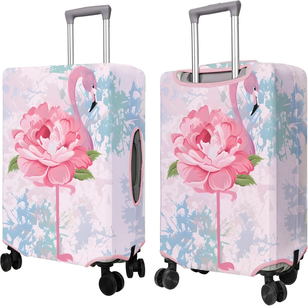 Travel Luggage Cover Suitcase Protector Fits 18-32 Inch Wheel Covers PatternedTravel Related Items Flower Luggage Protector Elastic XL