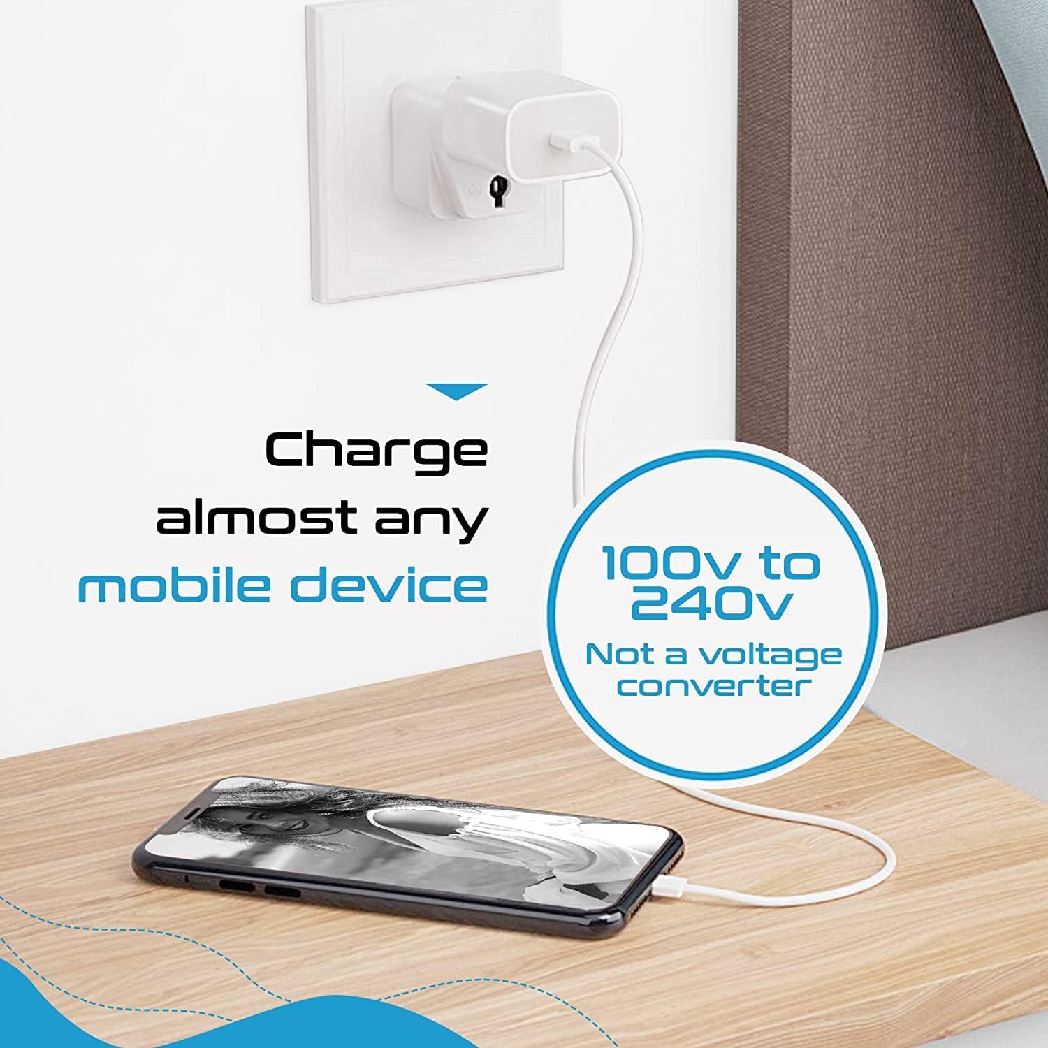 Ceptics Adapter Plug Set for World Wide International Travel Use - Grounded Safe - Works with Cell Phones, Chargers, Batteries, Camera, and More