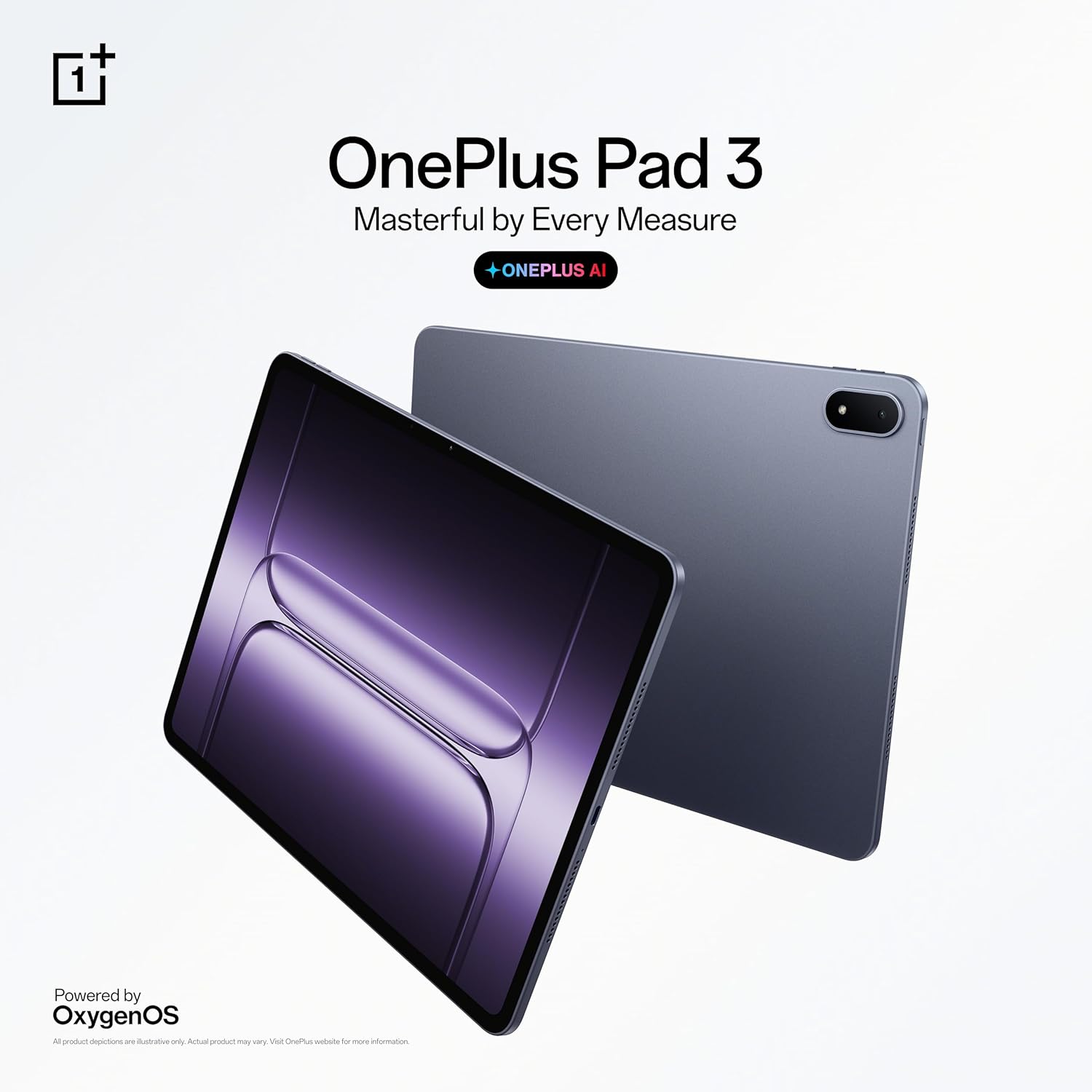 OnePlus Pad 3 Storm Blue, 13.2″ 3.4K LCD 144 Hz Display, Snapdragon 8 Elite, 12 GB/256 GB, 12,140 mAh Battery with 80 W Charge, 8‑Speaker Dolby Atmos, Slim 5.97 mm Aluminum Body