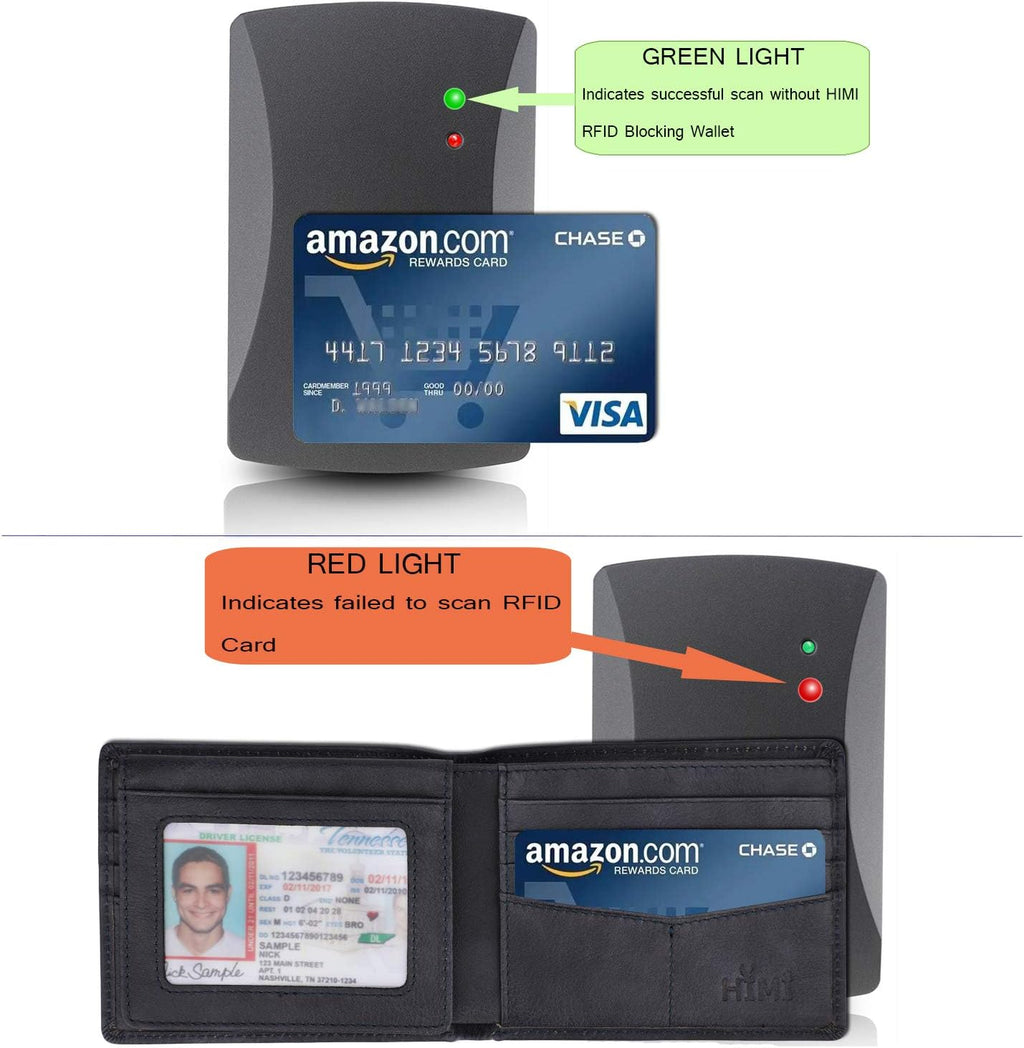 Wallet for Men-Genuine Leather RFID Blocking Bifold Stylish Wallet With 2 ID Window