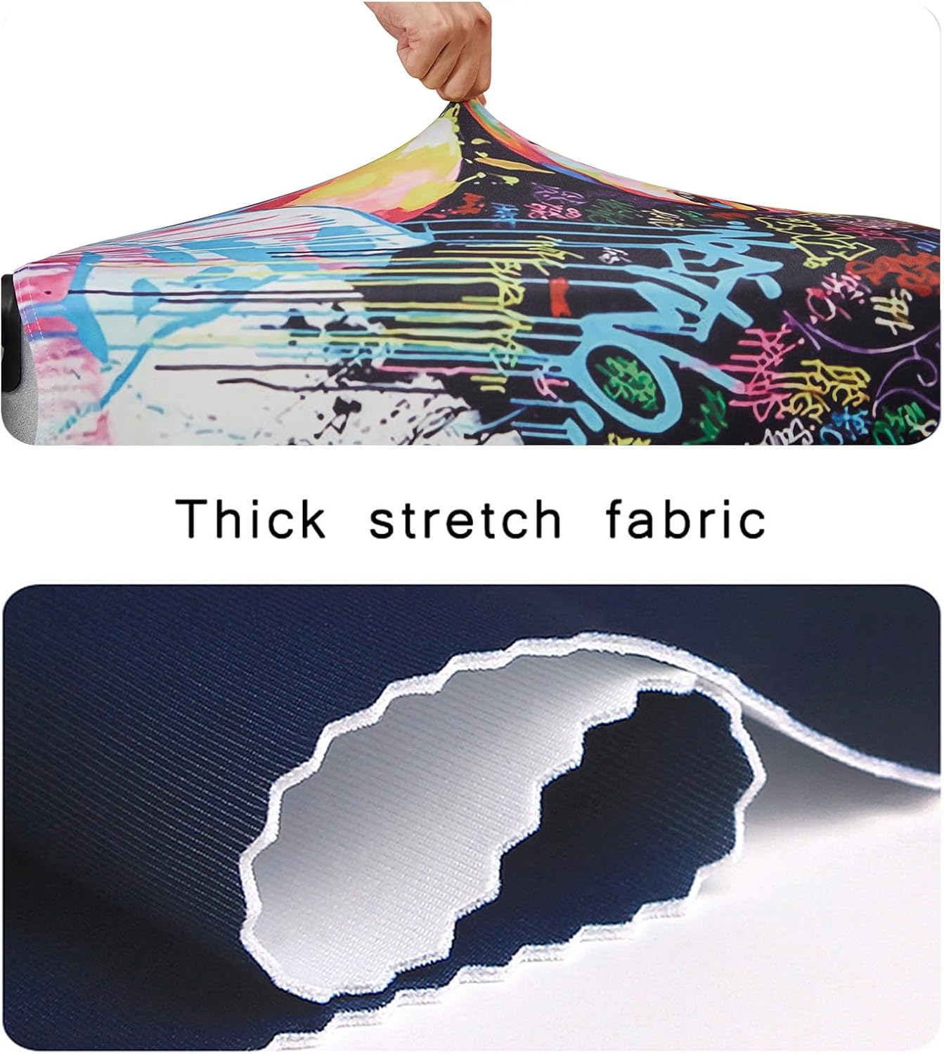 WUJIAONIAO Travel Luggage Cover Spandex Suitcase Protector Washable Baggage Covers (XL (for 29-32 inch luggage), hands off)