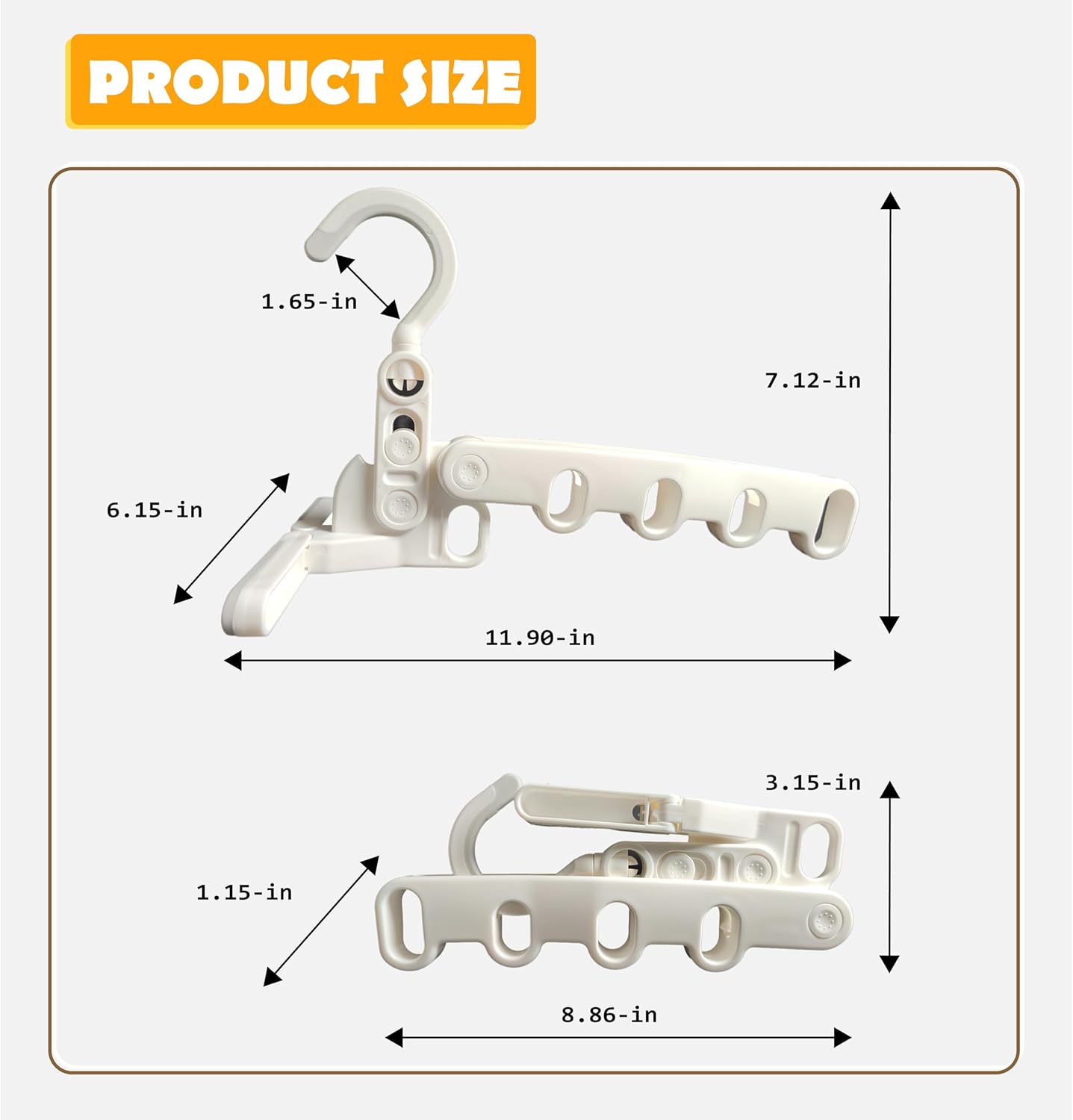 Over The Door Hooks Hanger,Foldable Portable Folding Hangers,Hanging Rack,Clips,Essentials for Cruise,Vacation,Camping,RV,Road Trip,Hotel,Business Travel, Student Apartment(White Box)
