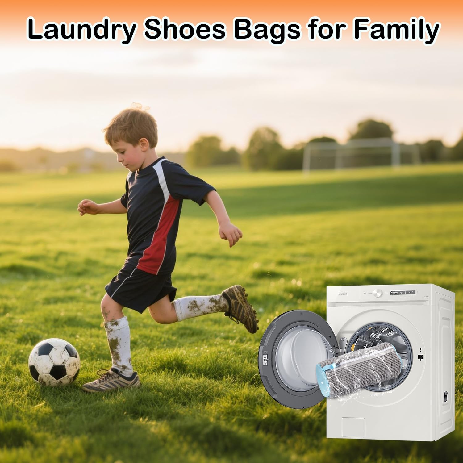 Shoe Washing Machine Bag, 2Pcs Reusable Shoe Cleaning Bag for Washing Machine, Shoe Laundry Bag for Washer, Cleaner bag for Sneakers Tennis Shoes (Grey 2pcs)