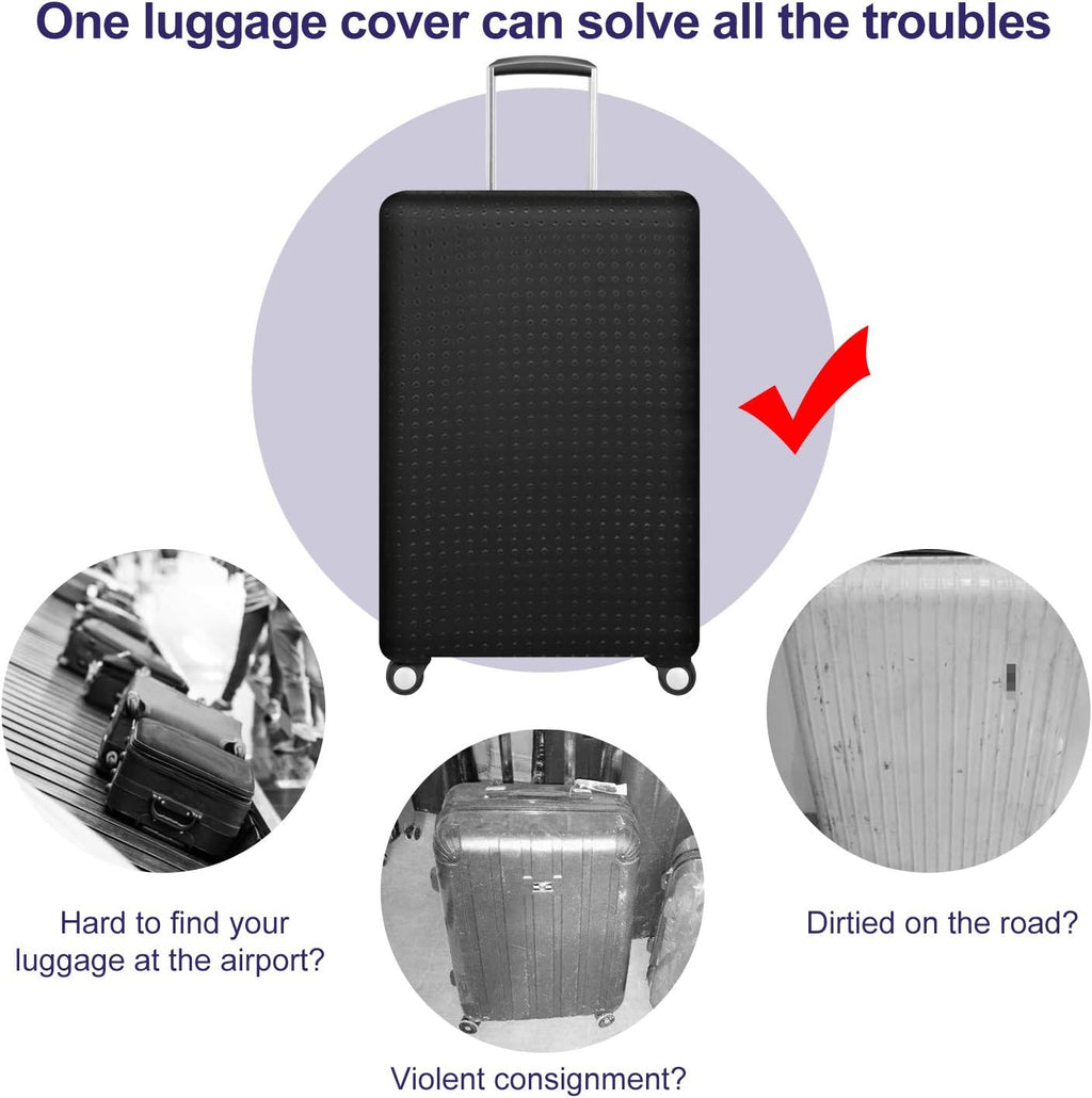 7-Mi Travel Luggage Protector Suitcase Cover 22"-24" Suitcase Dust Cover Size M