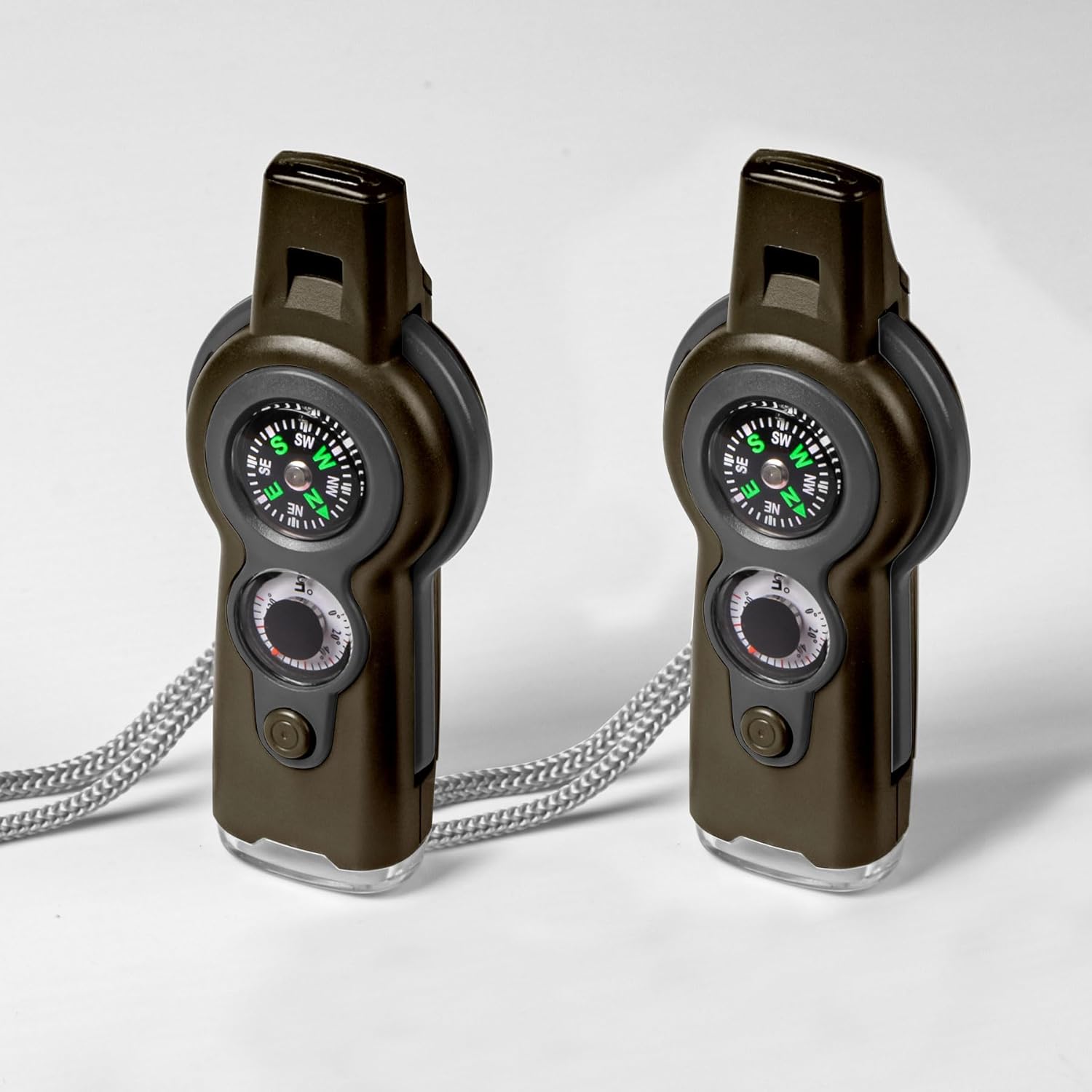 Emergency Survival Function Whistle, Outdoor Multifunctional Tool Safety Whistle with Lanyard, Ideal for Kayaking, Boating, Hiking, Camping, Climbing, Hunting, Fishing, Rescue Signaling