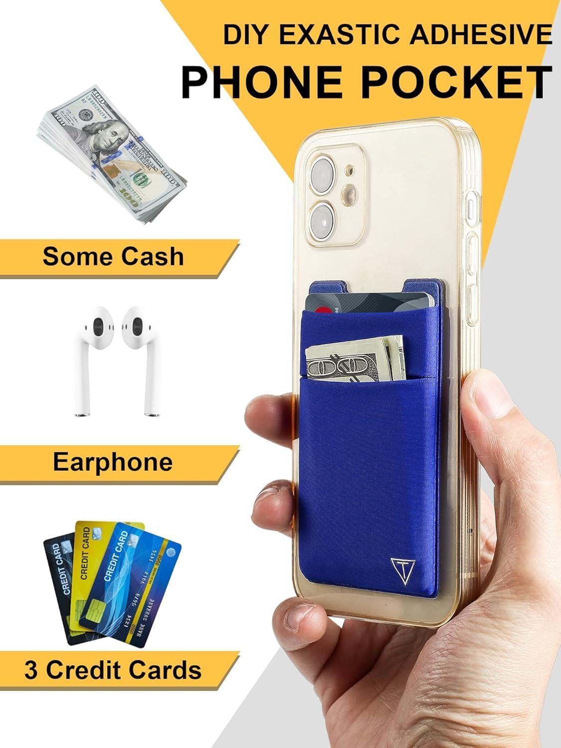 Aluminum Wallet for Men - RFID Protected, Scratch Resistant, Large Capacity, Extra Pocket, Sliding Button, Blue