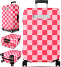 Slohif Luggage Cover for Suitcase Tsa Approved Protector - Luggage Sleeve Large Suit Case Cover Travel Stretch Baggage Case Protective Washable Fit 26-28 Inch Checkered M