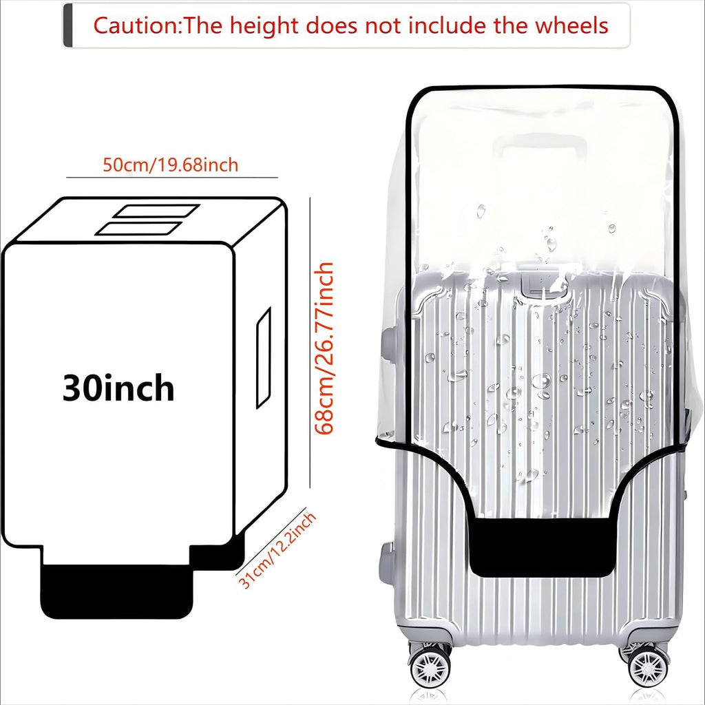 30 Inch PVC Luggage Protector Cover for TSA Approved Clear Suitcase Protector 30-31 Inch Transparent Luggage Protective Cover Case Suitable for 30"-31"