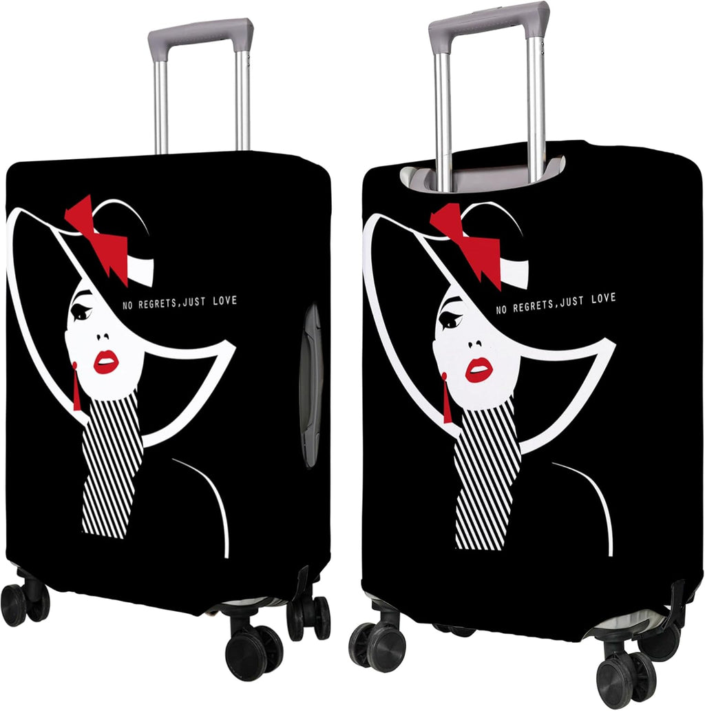 Travel Luggage Cover Suitcase Protector Fits 18-32 Inch Wheel Covers PatternedTravel Related Items Flower Luggage Protector Elastic M