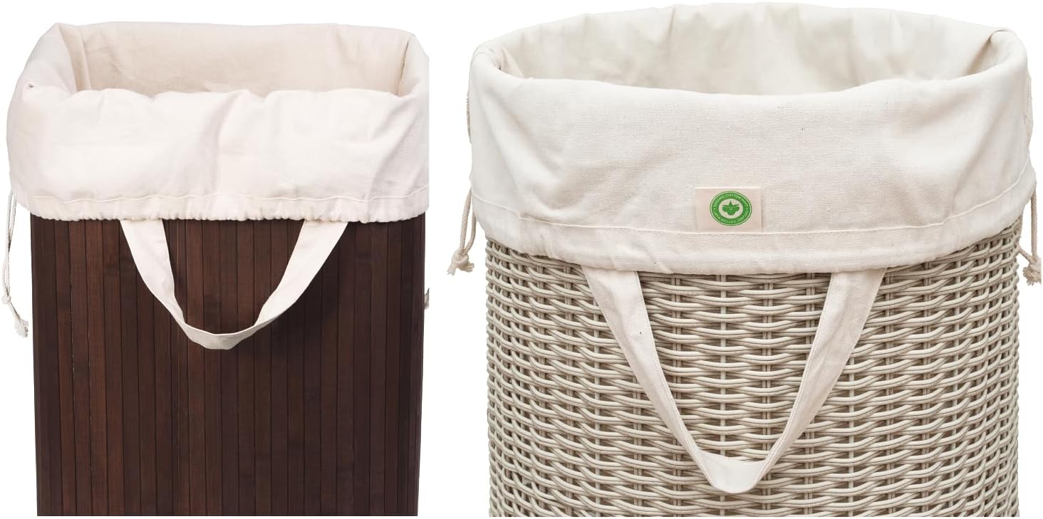 College Dorm Laundry Bags - Versatile and Heavy Duty College Laundry Hamper Liner with Drawstring - Canvas Laundry Basket Liner - 100% Cotton, Washable and Foldable Cloth Laundry Bags (1 Pack)
