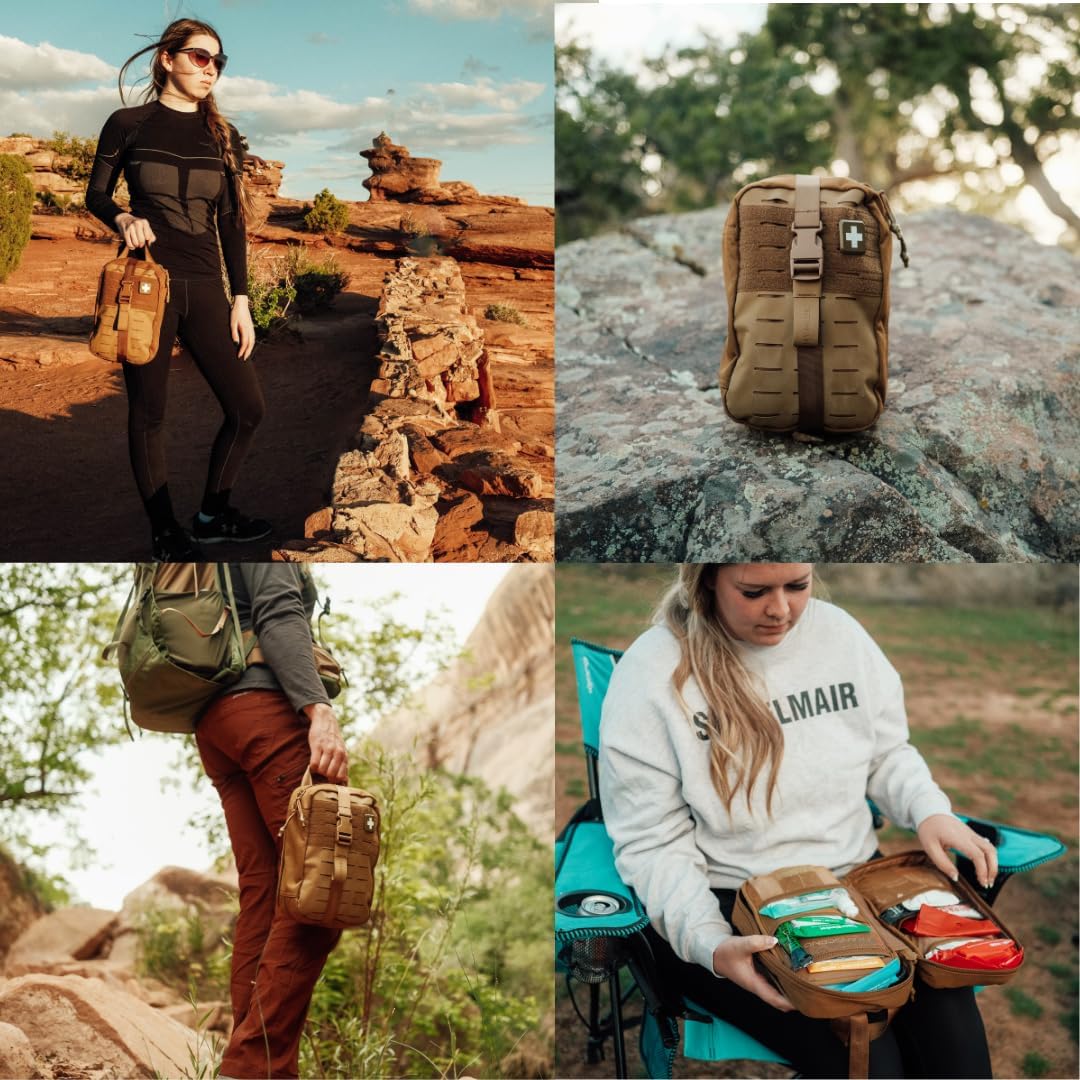 MY MEDIC MyFAK Standard - Ifak First Aid Kit - HSA FSA Eligible - 132 Life Saving Trauma and Medical Items - Survival Kit for Camping or Your Car - Coyote