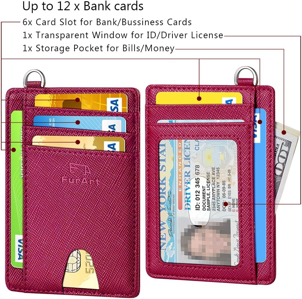 FurArt Slim Minimalist Wallet, Front Pocket Wallets, RFID Blocking, Credit Card Holder for Men & Women