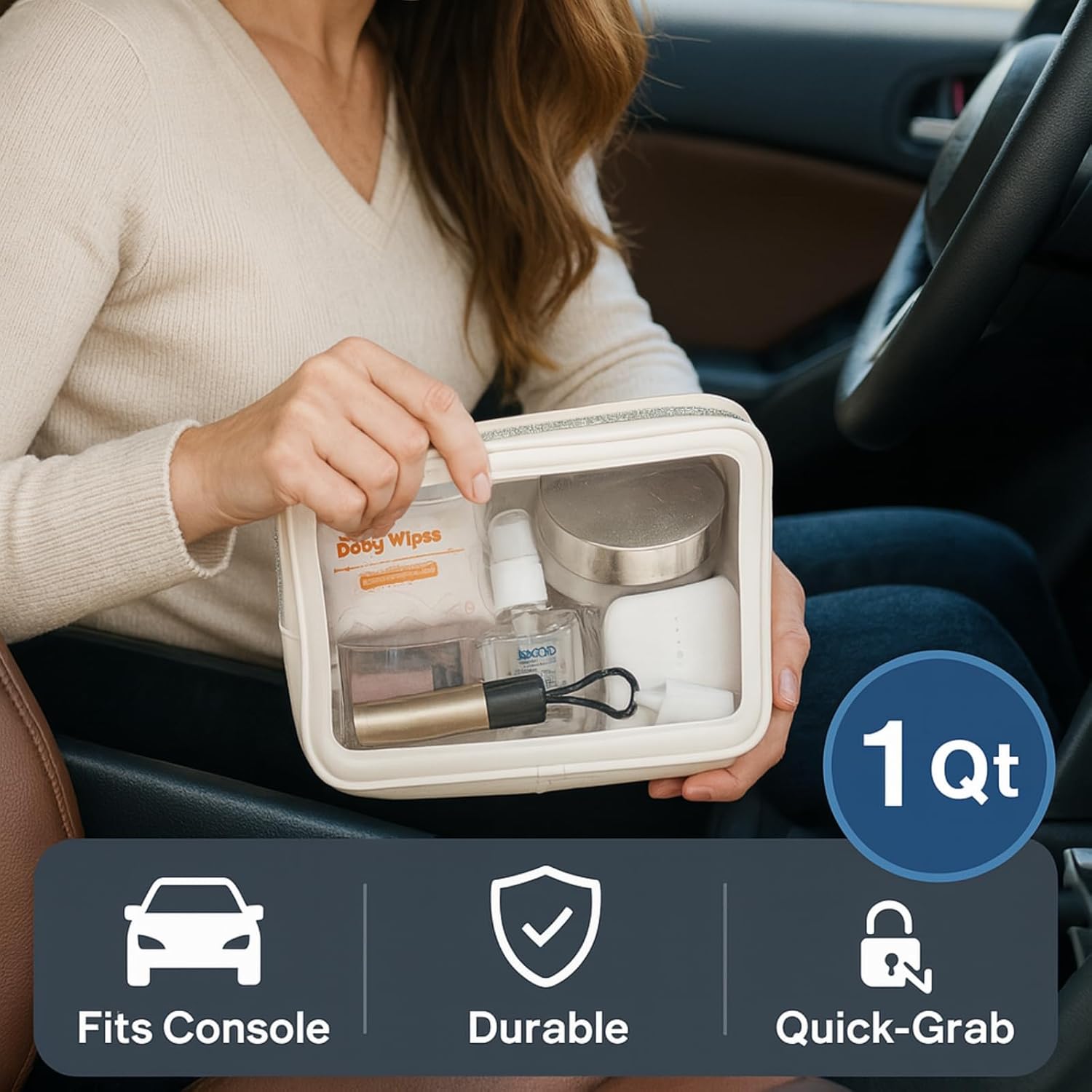 PACKISM TSA Approved Toiletry Bag - Upgrade Color-Edged Clear Makeup Bags, Clear Toiletry Bags For Traveling Fits Various Storage Needs