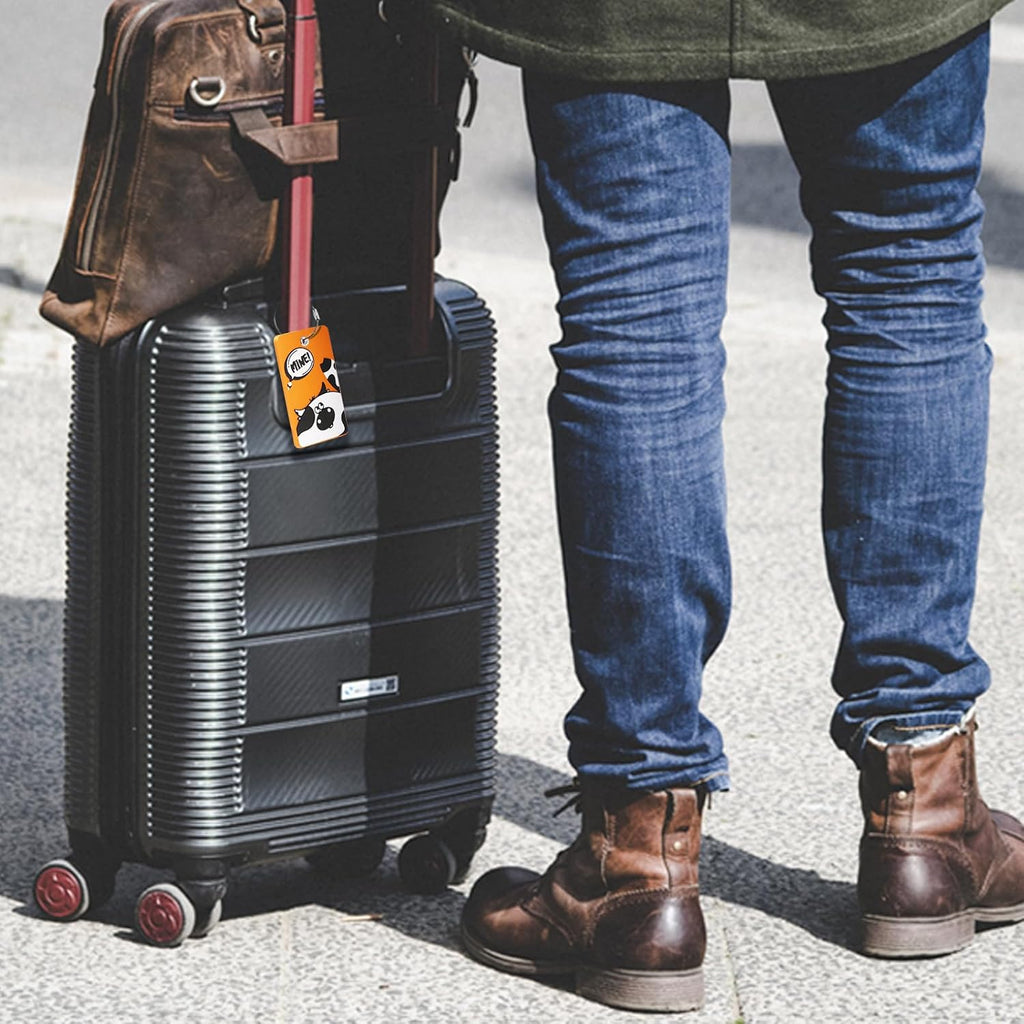 2PCS 2303 Bright Silicone Luggage tag (Orange)