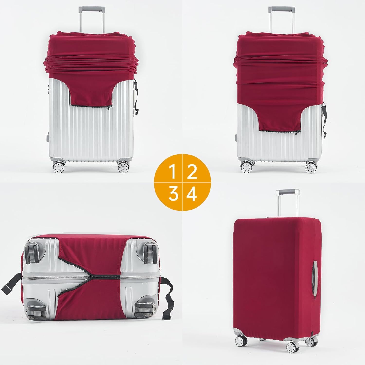 Travelkin Luggage Covers For Suitcase Tsa Approved,Suitcase Cover Protector Fit 18-32 Inch Luggage