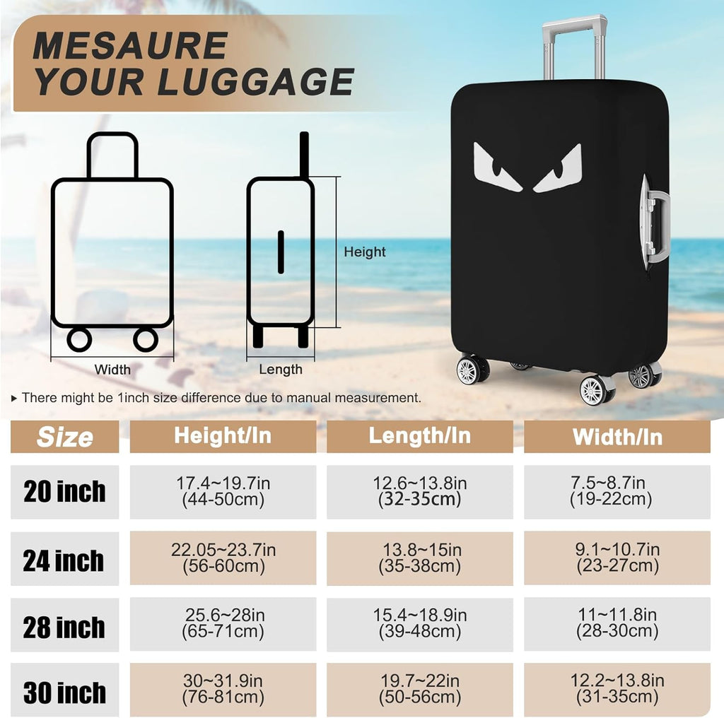 Luggage Covers For Suitcase Tsa Approved, Washable Suitcase Cover Elastic Luggage Protector Scratch Resistant Suitcase Cover For 23-25 Inch Wheeled Luggage(Eye-24 inch)