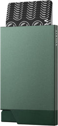 VULKIT Pop up Card Holder Minimalist Credit Card Holder RFID Blocking Slim Metal Card Case for Men or Women(Midnight Green)