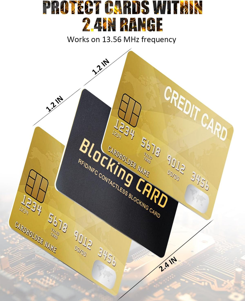 RFID Blocking Card 10 pack,One Card Protects Entire Wallet,RFID/NFC Contactless Bank Debit Credit Card Protector ID ATM Guard Card Blocker,Smart Slim Design Perfectly Fits in Purse–Black