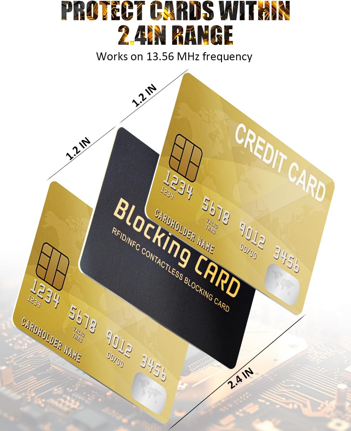 RFID Blocking Card 10 pack,One Card Protects Entire Wallet,RFID/NFC Contactless Bank Debit Credit Card Protector ID ATM Guard Card Blocker,Smart Slim Design Perfectly Fits in Purse–Black