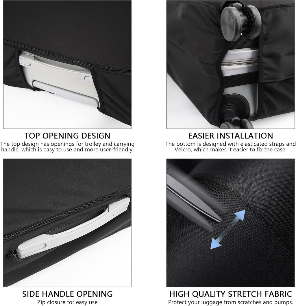 Transparent PVC Suitcase Cover, No Disassembly Required Clear Luggage Protector Suitcase Cover